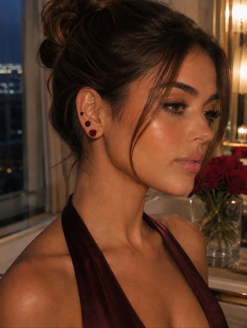 Adorable Red Rose Earring Set 🌹